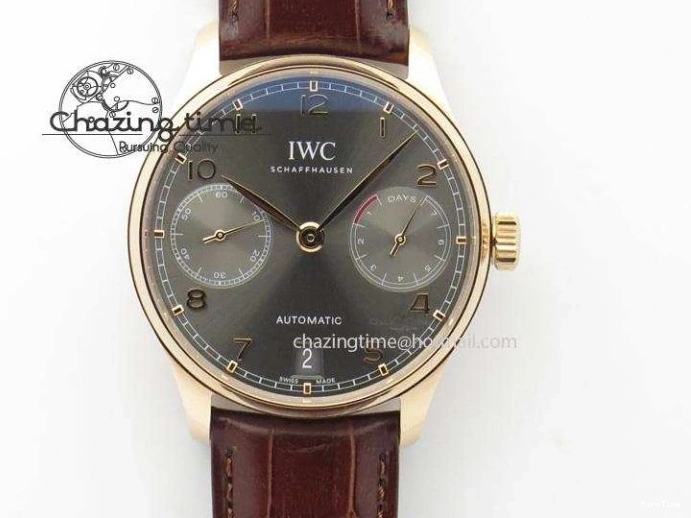 MIROTIME 0118 Portuguese Real PR Real Annual Calendar IW5035 YLF 1:1 Best Edition White Dial On Leather Strap A Refined 7243